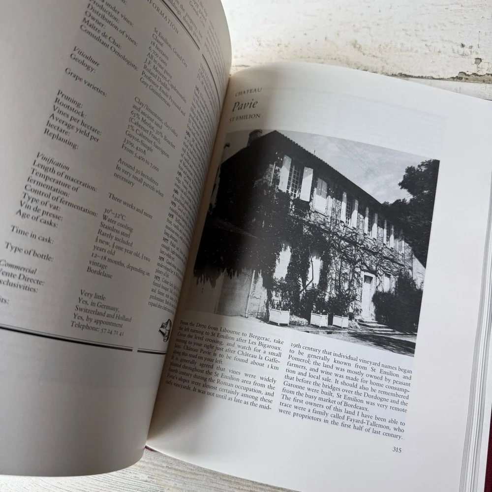Vintage 'Great Bordeaux Wines' Book by James Seely (1986) Coffee Table Book